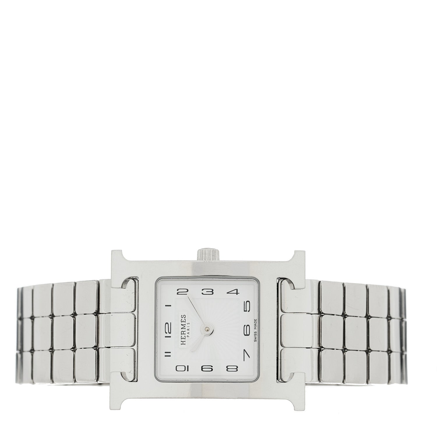 Hermes Stainless Steel 21mm Heure H Hour Quartz Watch 2 of 5