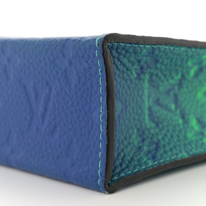 Louis Vuitton Taurillon Illusion Sac Plat XS Bleu Vert 9 of 10