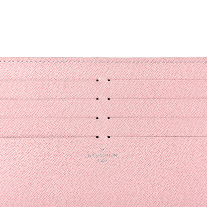 Louis Vuitton Calfskin Felicie Card Holder Insert Rose Ballerine 5 of 9