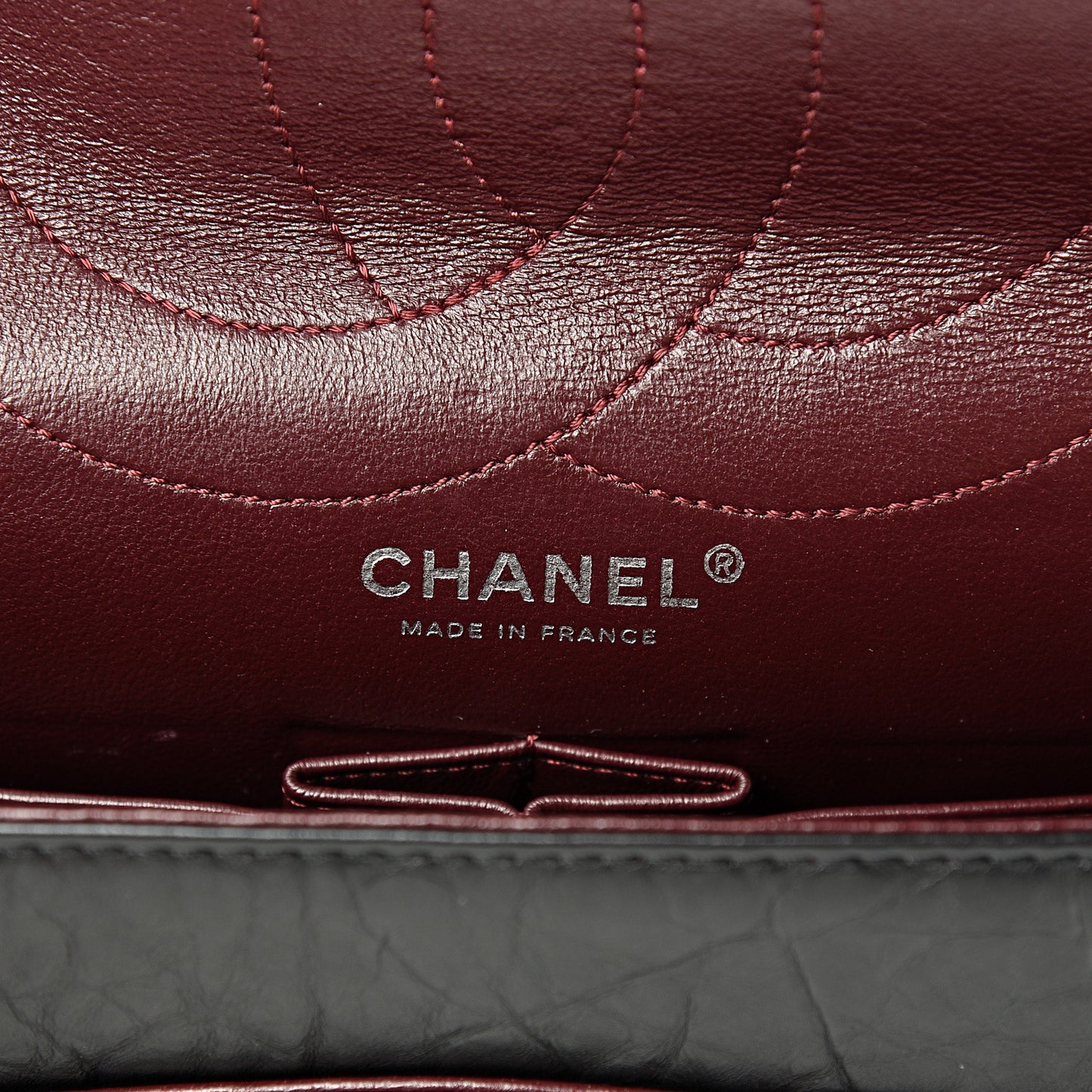 Aged Calfskin Quilted 2.55 Reissue 227 Flap Black
