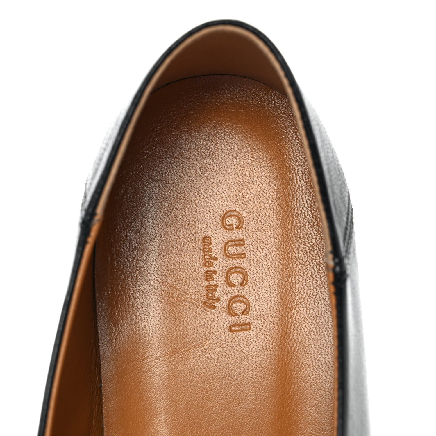 Gucci Goatskin Womens Horsebit Mid-Heel Loafers 38.5 Black 7 of 10