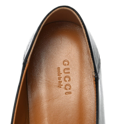 Gucci Goatskin Womens Horsebit Mid-Heel Loafers 38.5 Black 7 of 10