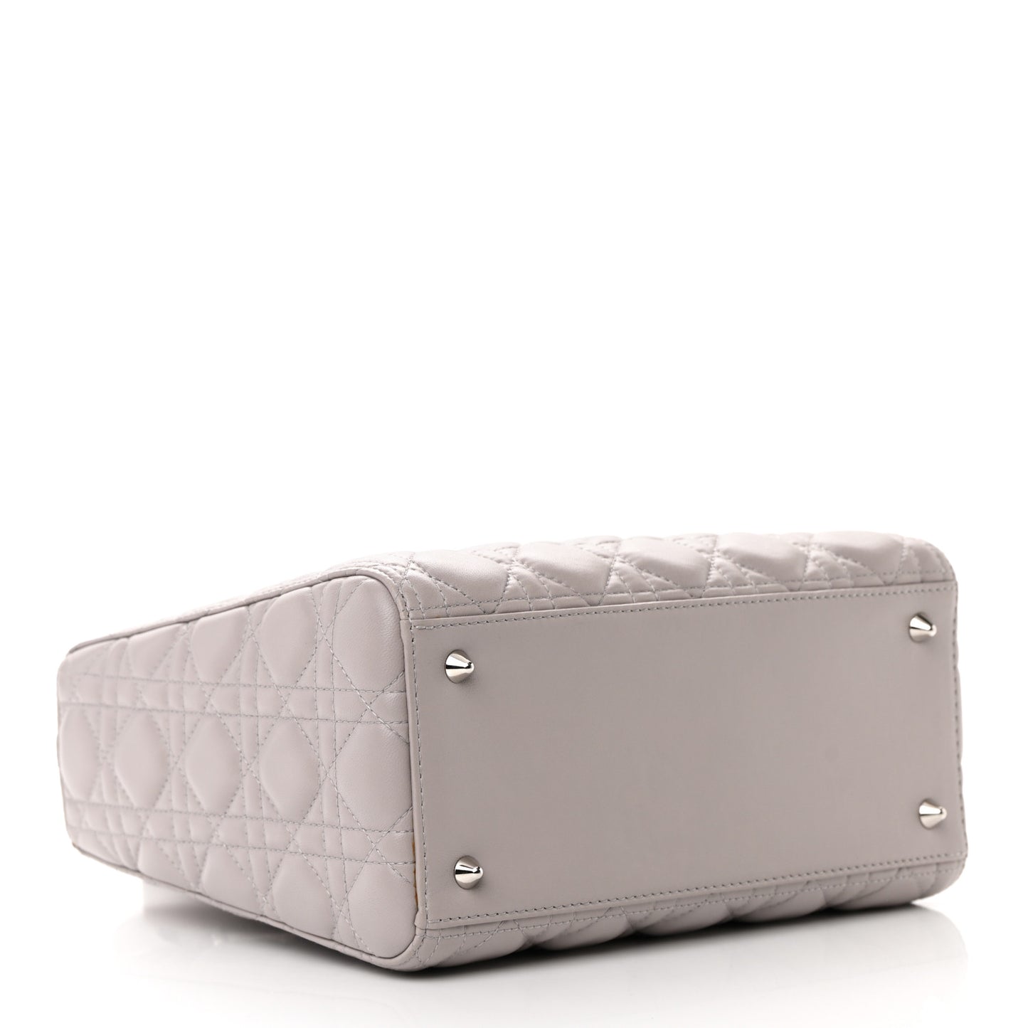 Lambskin Cannage Medium Lady Dior Grey