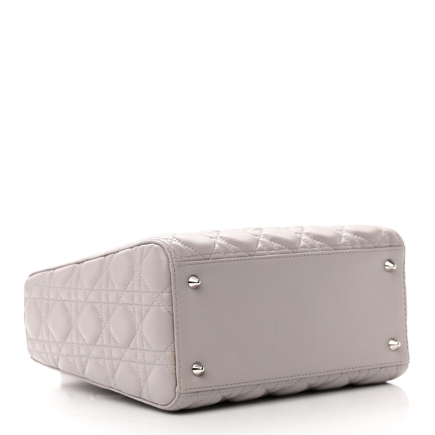 Christian Dior Lambskin Cannage Medium Lady Dior Grey 4 of 18