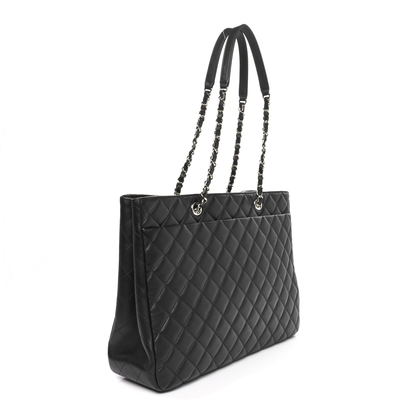 Calfskin Quilted Timeless Tote  Black