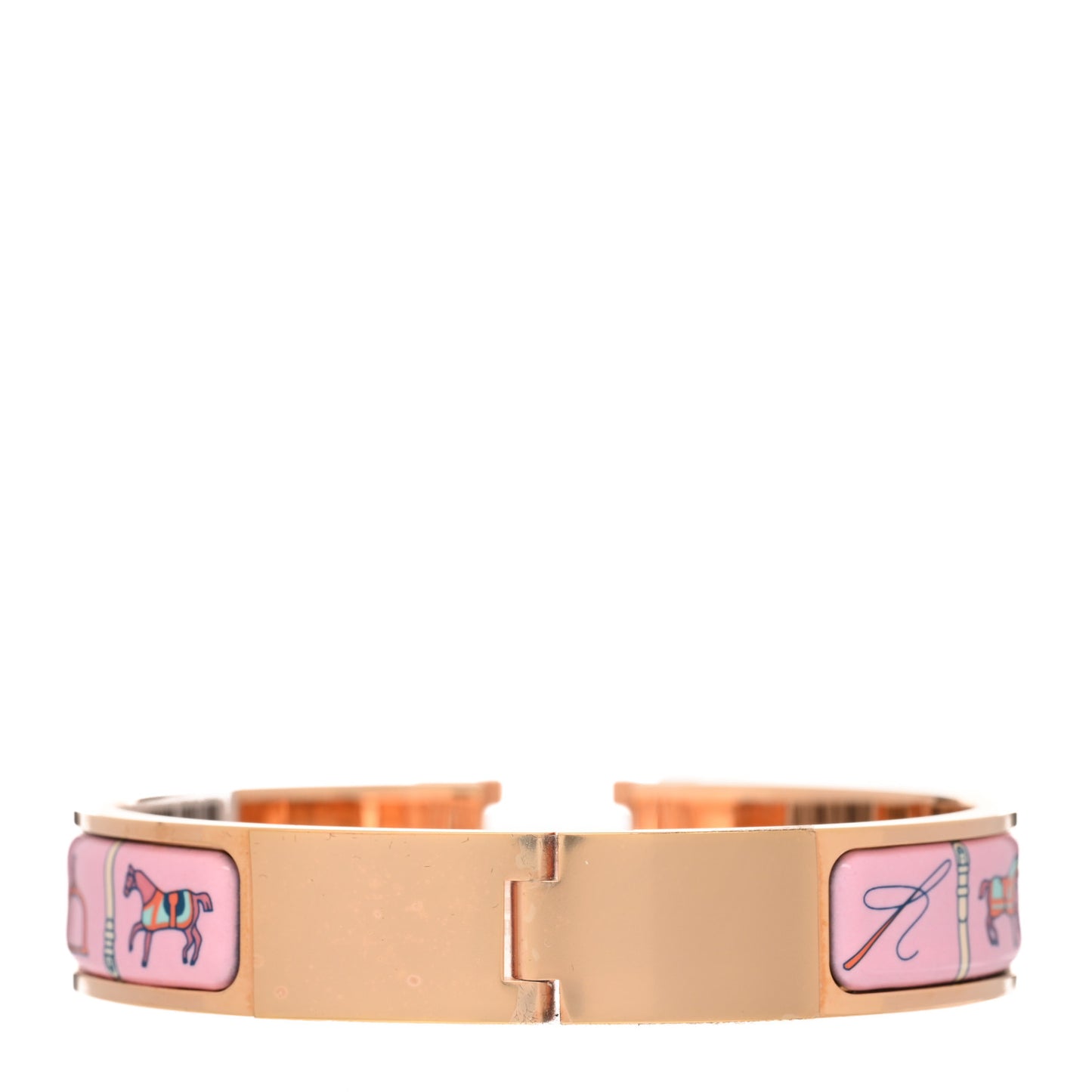 Enamel Printed Narrow Couvertures et Tenues de Jour Clic Clac H Bracelet PM Color Patch