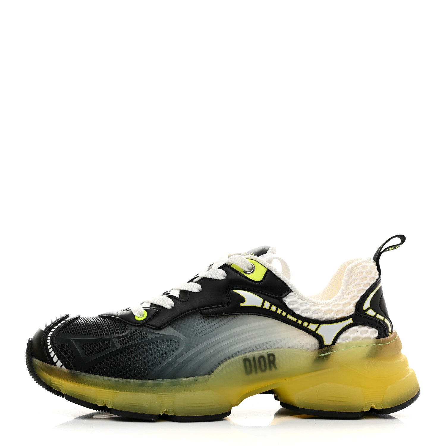 Christian Dior Matte Technical Fabric Mesh Dior Vibe Sneakers 38 White Yellow 1 of 8