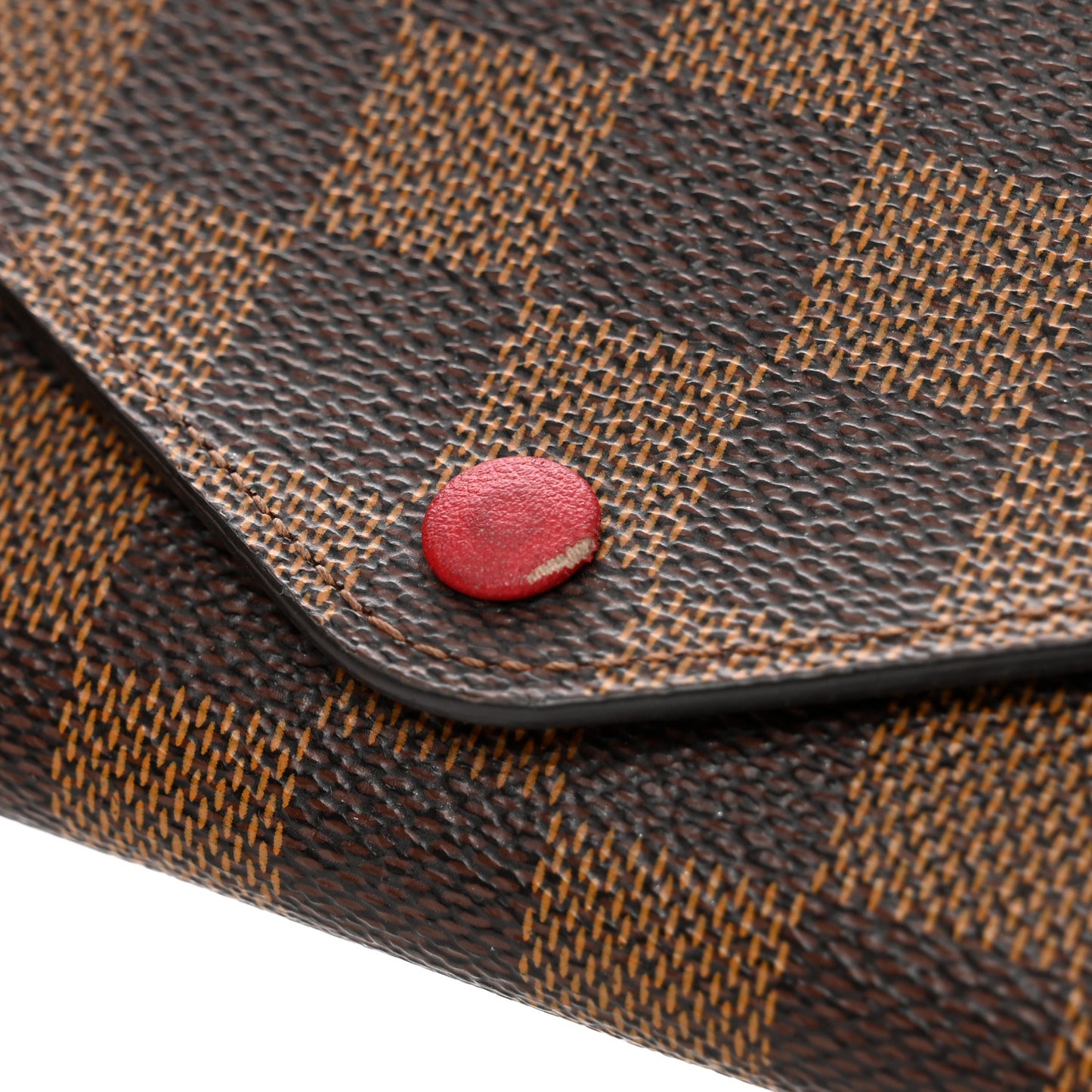Damier Ebene Josephine Wallet Red