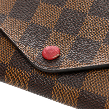 Louis Vuitton Damier Ebene Josephine Wallet Red 9 of 12