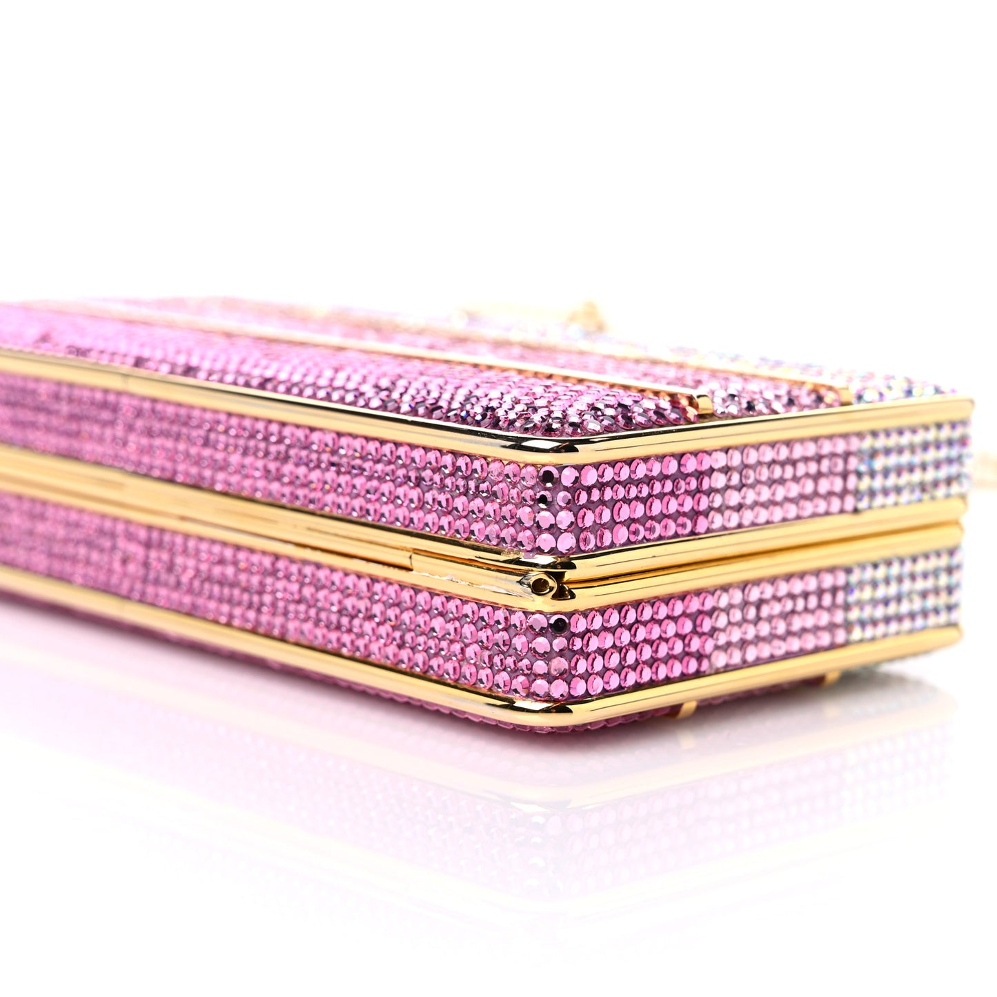 Swarovski Crystal Minaudiere Clutch Pink Multicolor