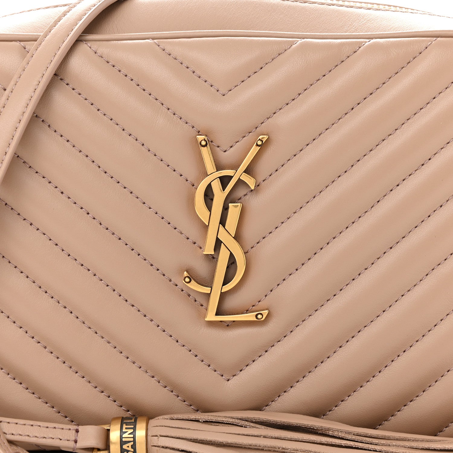 Saint Laurent Calfskin Matelasse Monogram Lou Camera Bag Rosy Sand 8 of 12