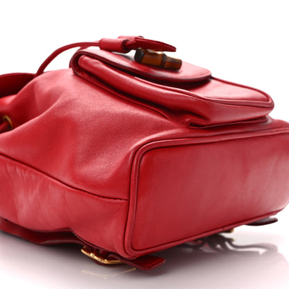Gucci Calfskin Bamboo Mini Backpack Red 8 of 11