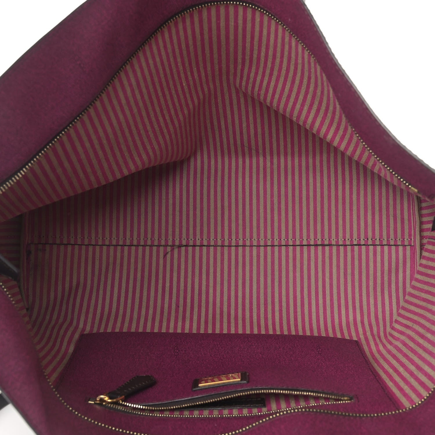 Fendi Zucca Spalmati Medium Roll Tote Tobacco Fuxia 5 of 17