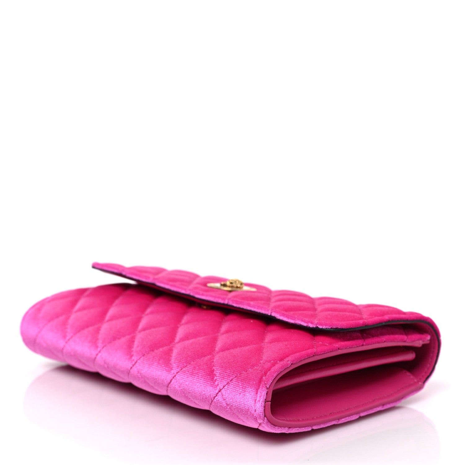 Versace Velvet Quilted Medusa Wallet On Chain Pink 8 of 8