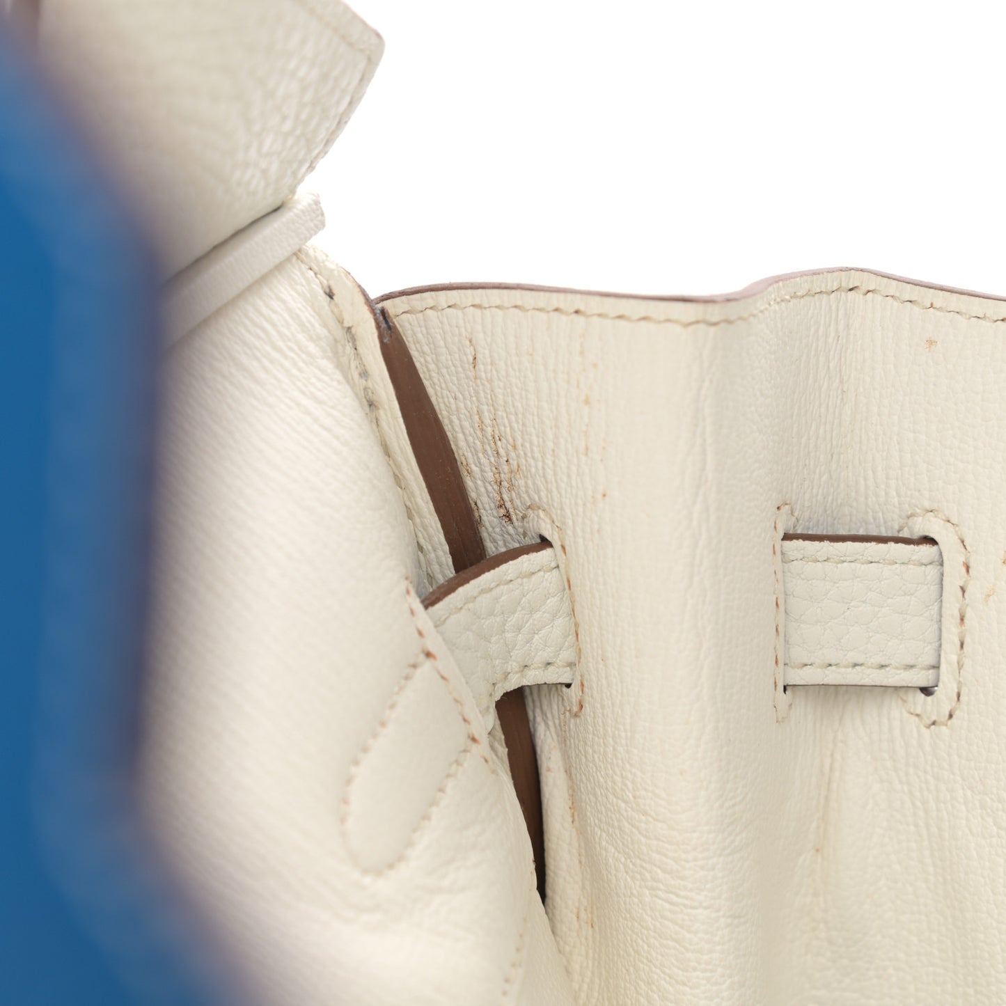 Togo Bi-Color Birkin 35 Mykonos White