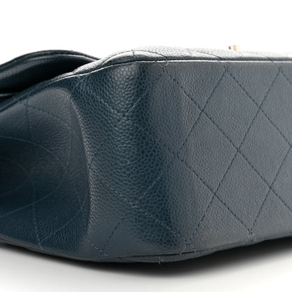 Chanel Caviar Quilted Jumbo Double Flap Navy 9 of 10