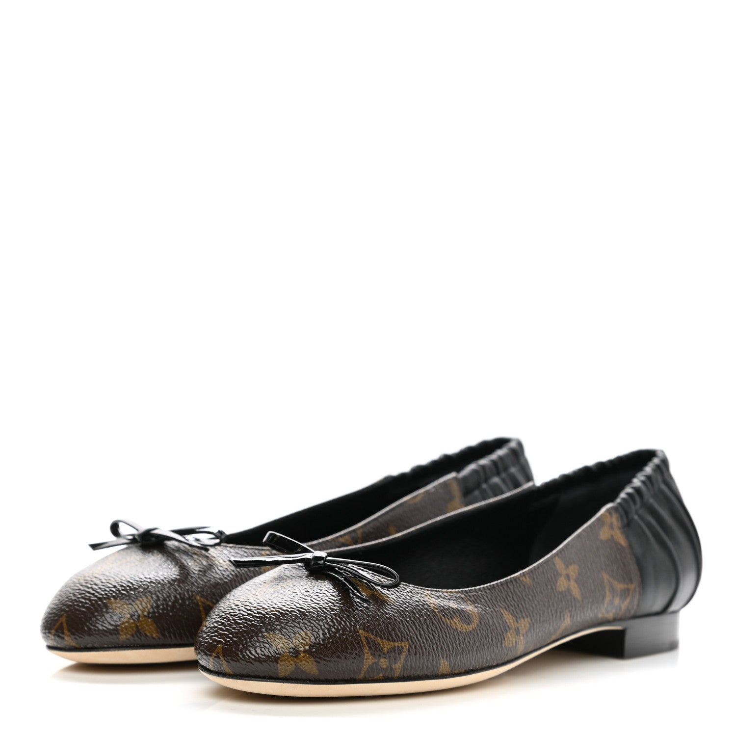 Louis Vuitton Monogram Lambskin Patent Joy Ballerina Flats 35 Black 3 of 8