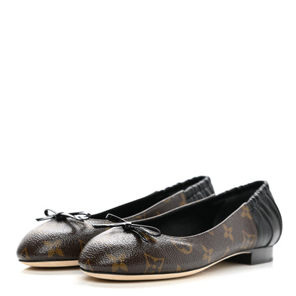 Louis Vuitton Monogram Lambskin Patent Joy Ballerina Flats 35 Black 3 of 8