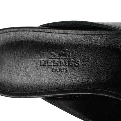 Hermes Goatskin Oz Mules 36 Black 12 of 18