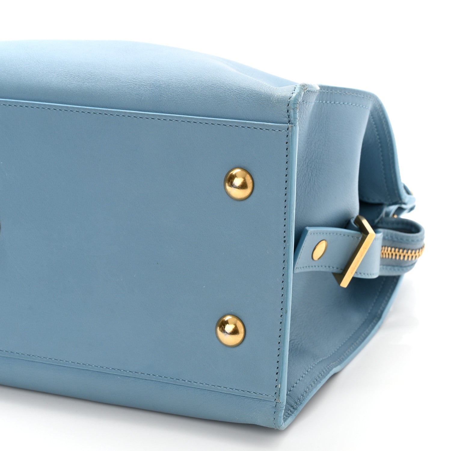 Saint Laurent Calfskin Small Classic Y Cabas Blue Glacier 9 of 10