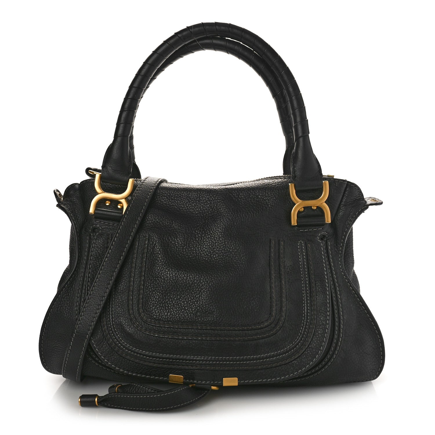 Chloe Calfskin Medium Marcie Satchel Black 1 of 8
