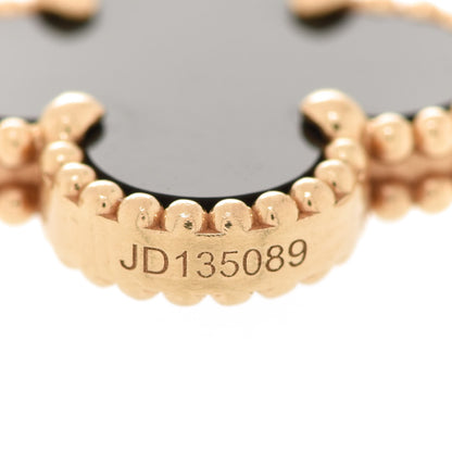 Van Cleef & Arpels 18K Yellow Gold Black Onyx 5 Motifs Vintage Alhambra Bracelet 5 of 7