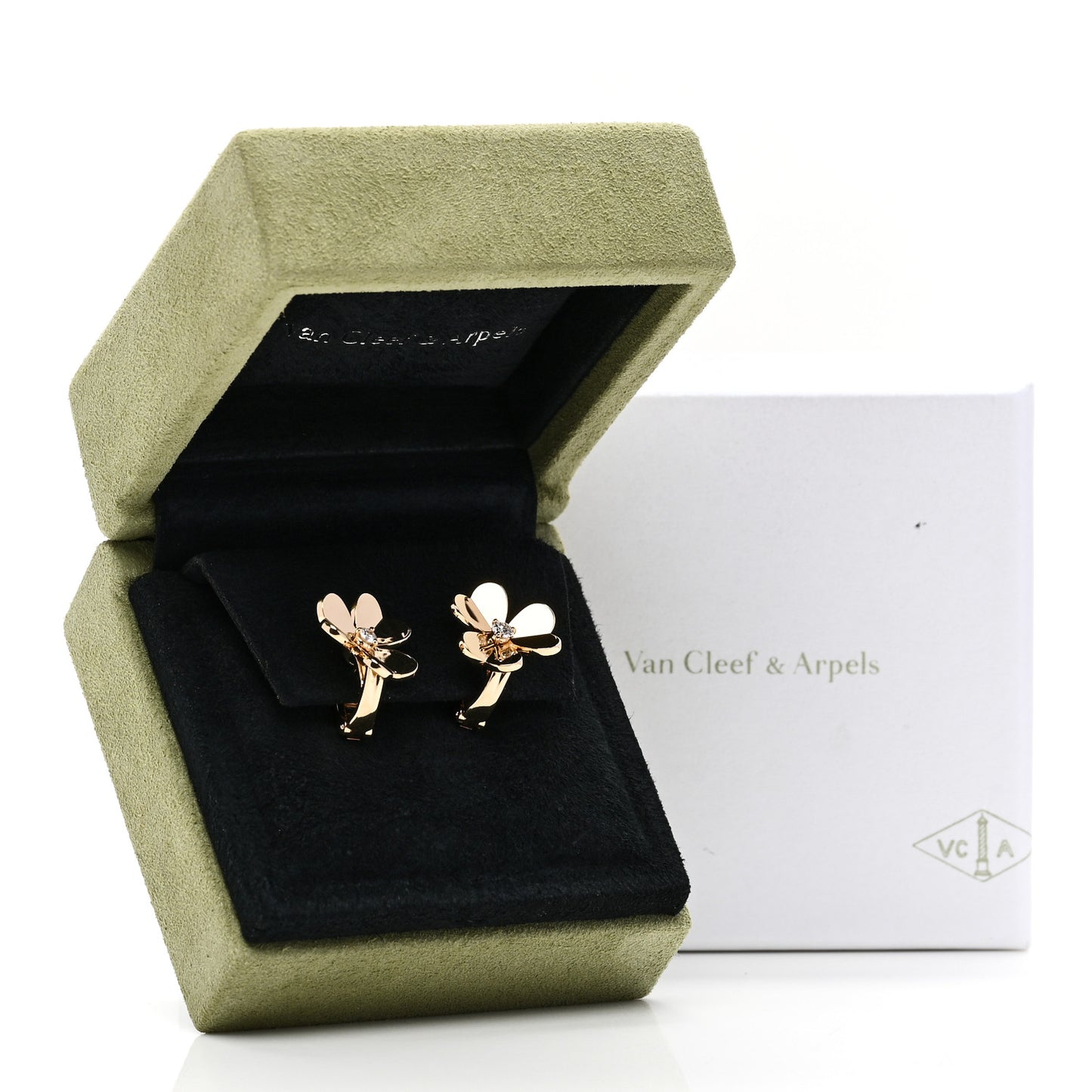 18K Yellow Gold Diamond Small Frivole Earrings