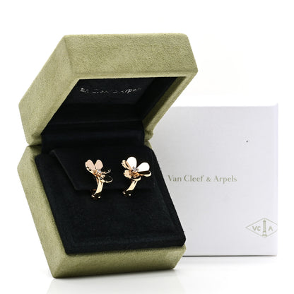Van Cleef & Arpels 18K Yellow Gold Diamond Small Frivole Earrings 5 of 5