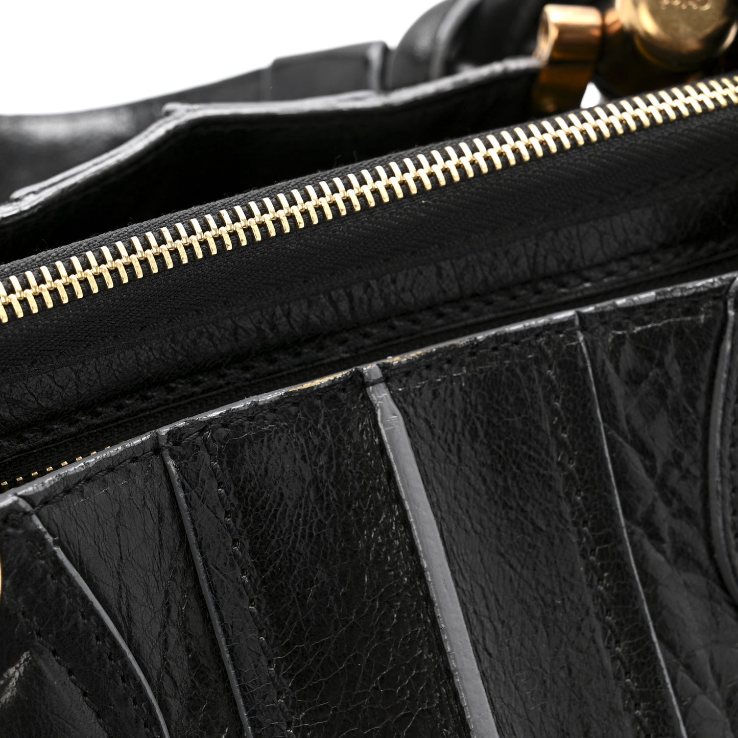 Lambskin Heloise Satchel Black