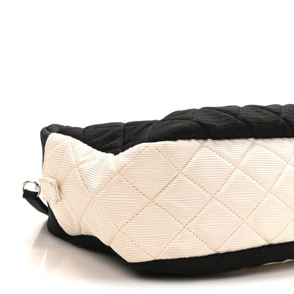 Chanel Jersey Reissue Quilted Camera Case  Black White 9 of 10