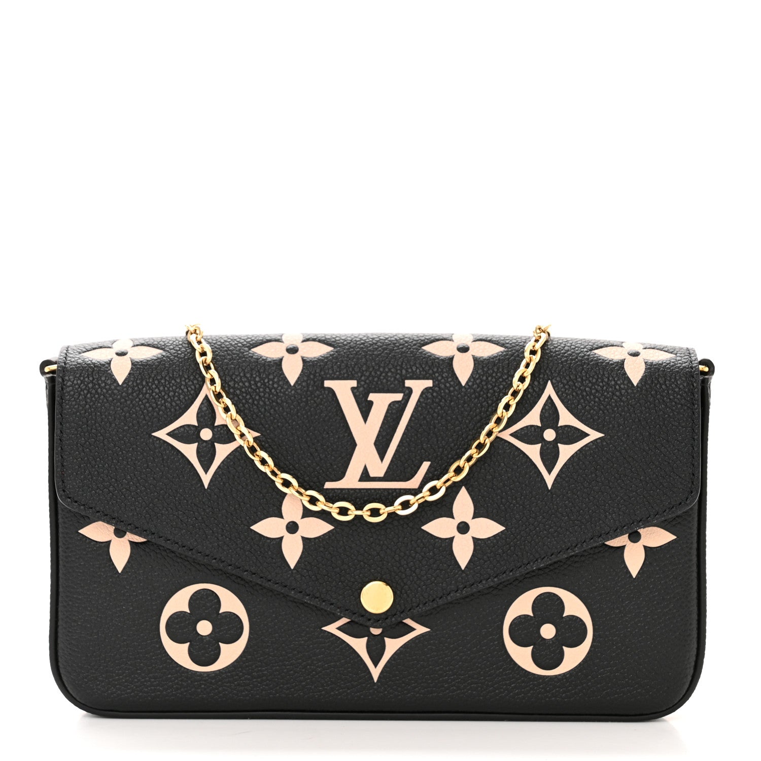 Louis Vuitton Empreinte Monogram Giant Felicie Pochette Black Beige 4 of 11