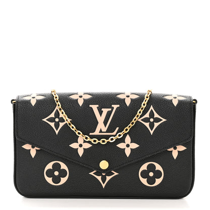 Louis Vuitton Empreinte Monogram Giant Felicie Pochette Black Beige 4 of 11