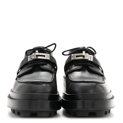Hermes Glossed Calfskin First Oxford 37 Black 5 of 22