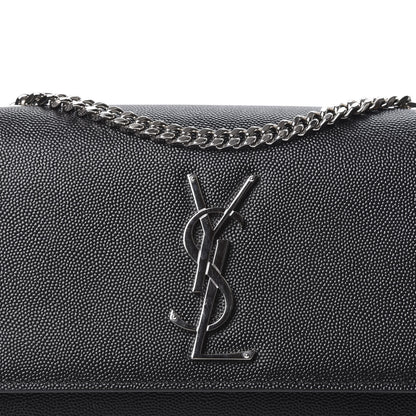 Saint Laurent Grain De Poudre Small Monogram Kate Satchel Black 10 of 10