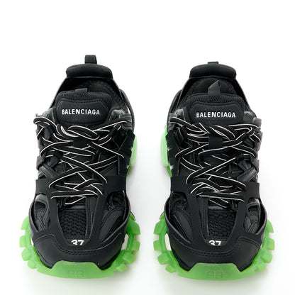 Balenciaga Mesh Nubuck Effect Fabric Glow in the Dark Womens Track Sneakers 37 Black Glow 2 of 9