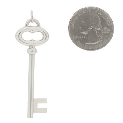 Tiffany Sterling Silver Vintage Oval Key Pendant 2 of 4