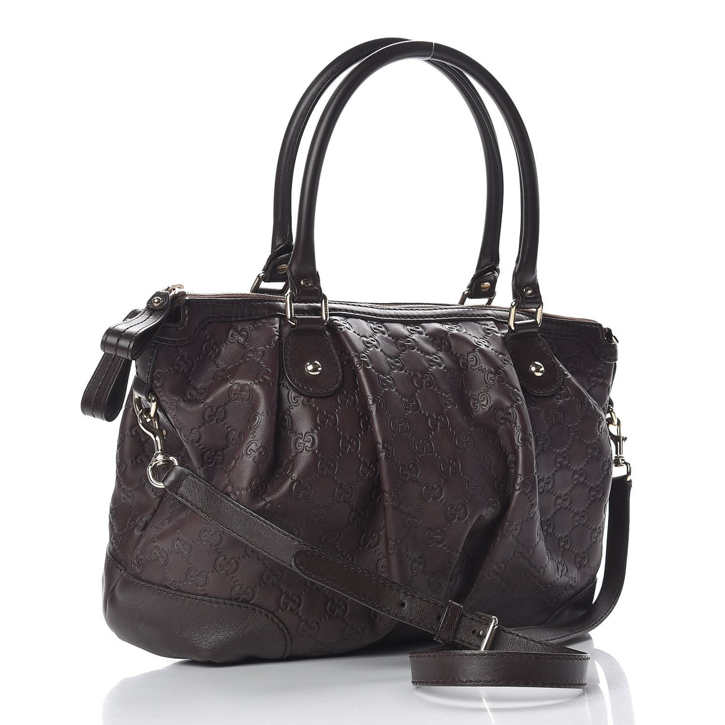 Guccissima Large Sukey Top Handle Bag Chocolate
