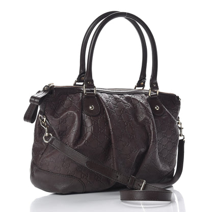 Gucci Guccissima Large Sukey Top Handle Bag Chocolate 3 of 11