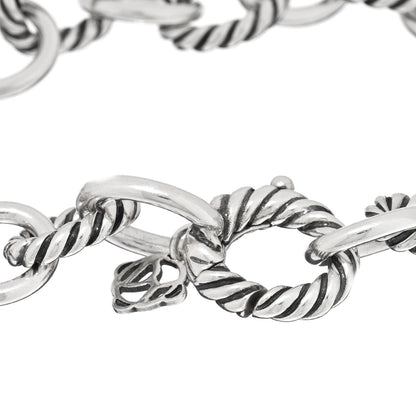 David Yurman Sterling Silver 10mm Medium Oval Link Bracelet 3 of 3