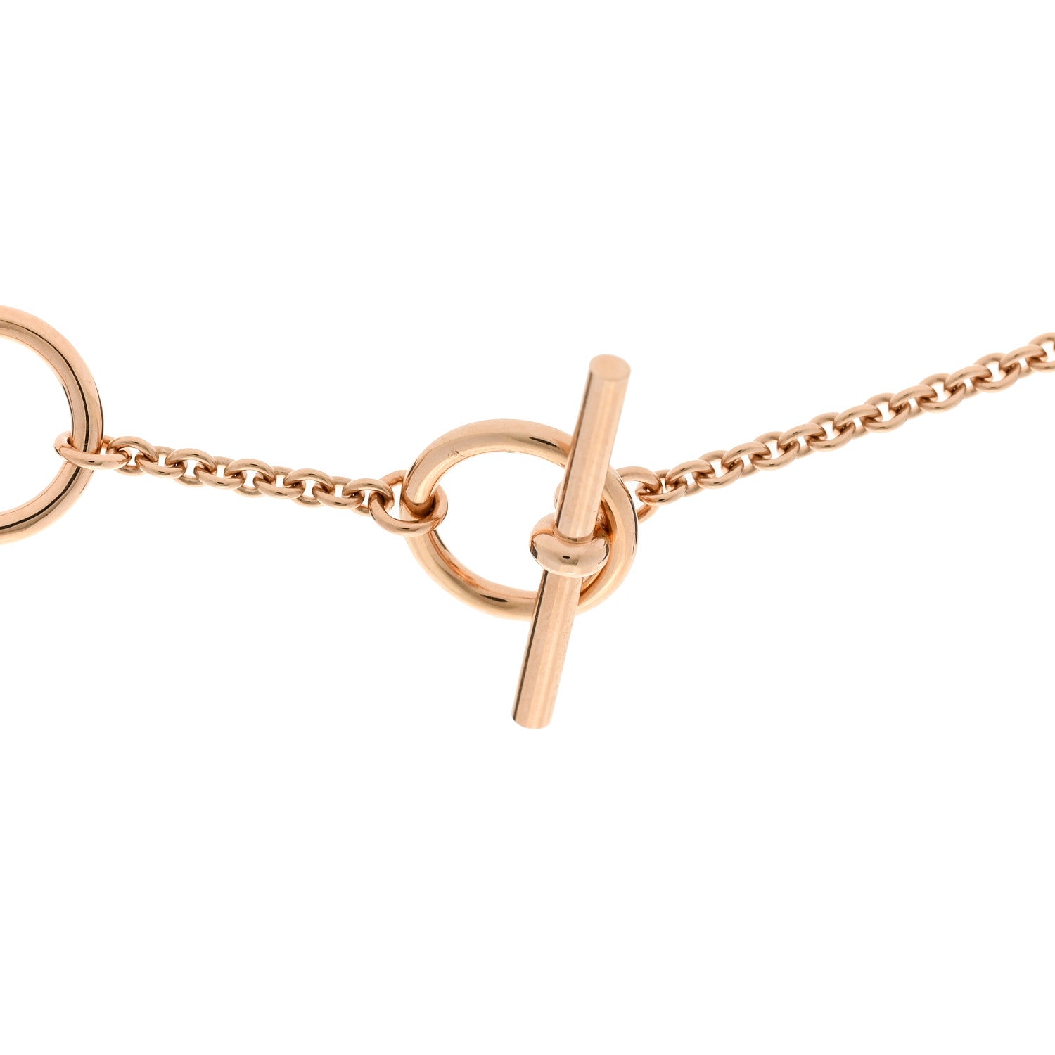 Hermes 18K Rose Gold Diamond TPM Vertige Coeur Necklace ST 4 of 5