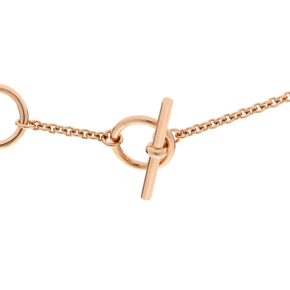 Hermes 18K Rose Gold Diamond TPM Vertige Coeur Necklace ST 4 of 5
