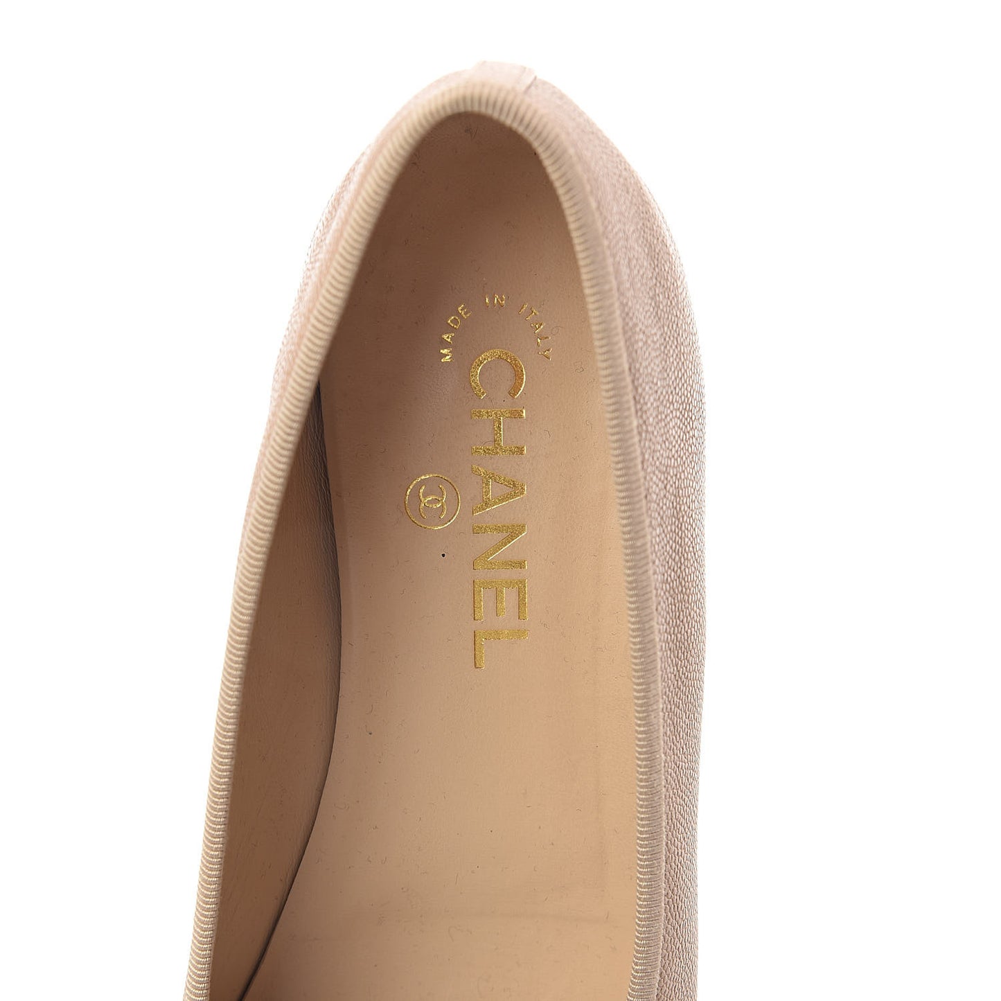 Caviar CC Cap Toe Ballerina Flats 41 Beige
