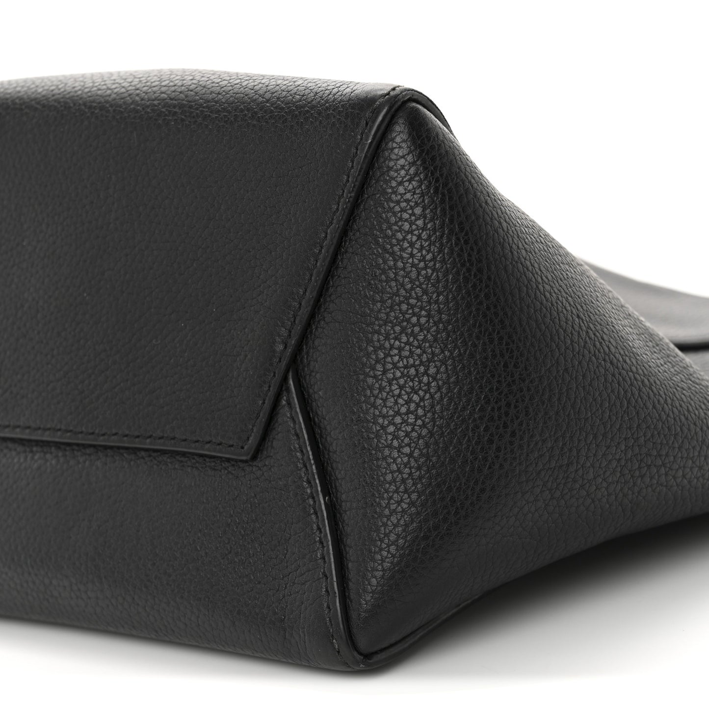 Soft Grained Calfskin Small Sangle Bucket Bag Black