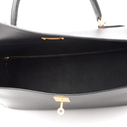 Hermes Epsom Kelly Sellier 35 Black 5 of 10