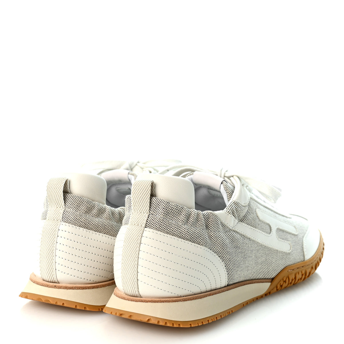 Canvas Nappa Jet Sneakers 40 Prunoir White