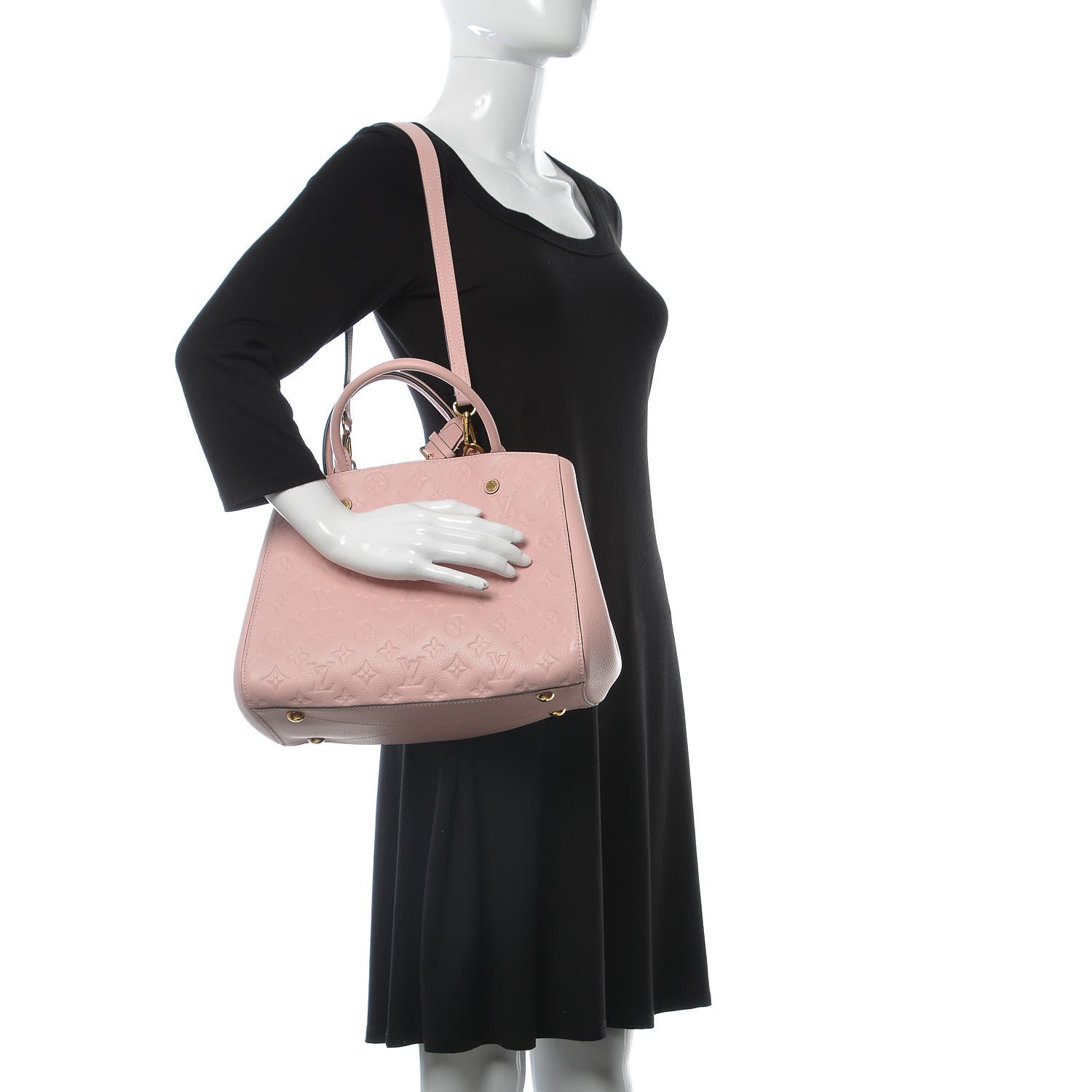 Louis Vuitton Empreinte Montaigne MM Rose Ballerine 2 of 7