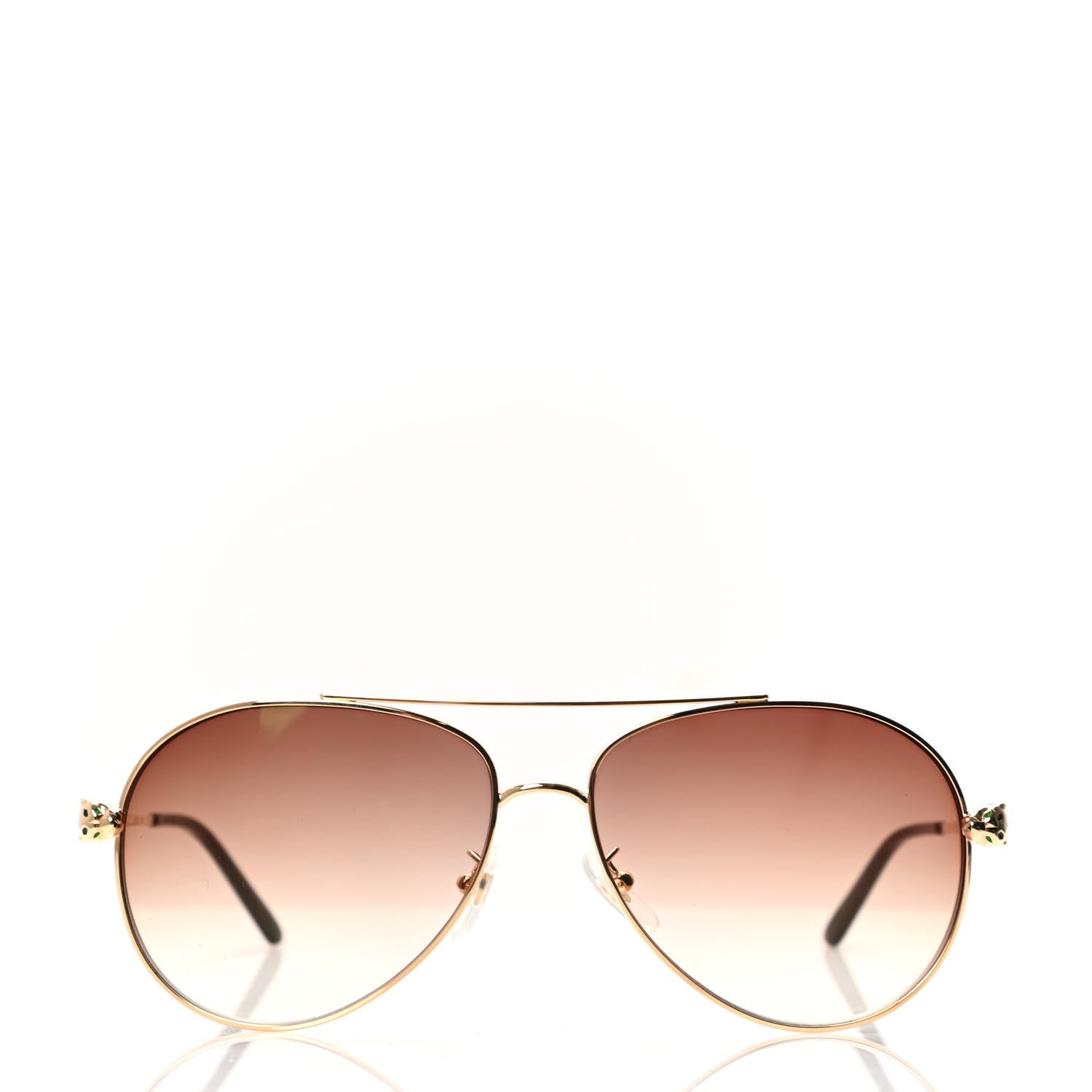 Cartier Panthere De Cartier Aviator 140 Sunglasses Gold 2 of 7
