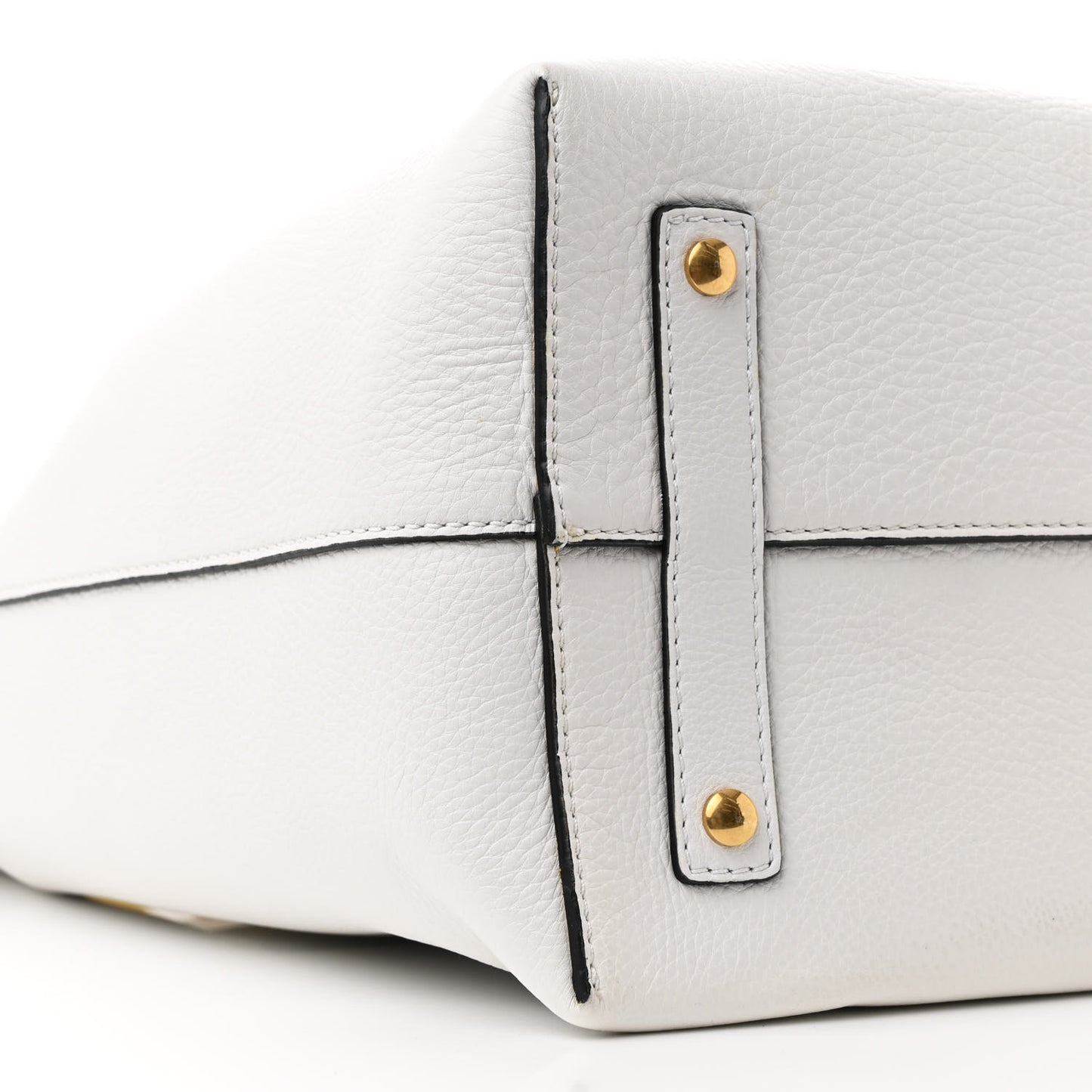 Soft Grain Calfskin Large Belt Bag Chalk White