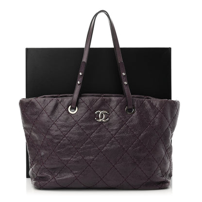 Chanel Glazed Calfskin Large On The Road Tote Purple 12 of 12
