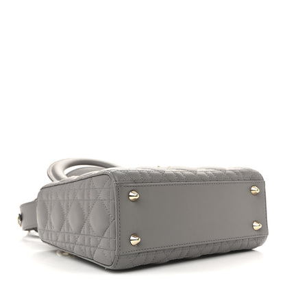 Christian Dior Lambskin Cannage Small My ABCDior Lady Dior Grey 4 of 12